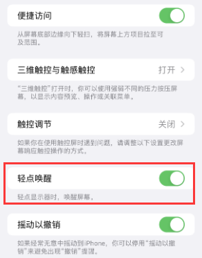 宝兴苹果授权维修站分享iPhone轻点无法唤醒怎么办