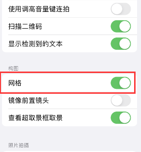 宝兴苹果手机维修网点分享iPhone如何开启九宫格构图功能 