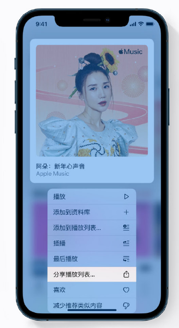 宝兴苹果手机维修分享Apple Music 新增新年歌单，快来分享给好友 